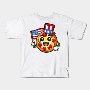 A Whimsical Tribute to American Culture in Cartoon Style T-Shirt Kids T-Shirt